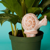Snail Squirrel Terracotta Watering Stake Set