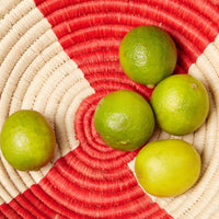 Mini Red Raffia Woven Ring Keys Dish Bowl