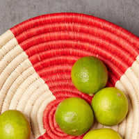 Mini Red Raffia Woven Ring Keys Dish Bowl