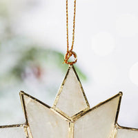 Gold Capiz Shell Star Ornament