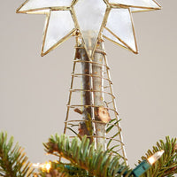 Small Gold Capiz Shell Star Tree Topper
