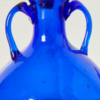 Hebron Glass Blue Oil Vinegar Dispenser Set