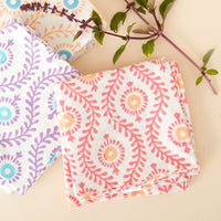 Colorful Motif Block Print Napkin Set