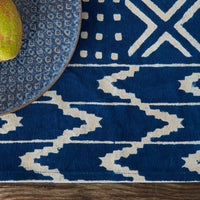 Indigo Block Print Table Runner