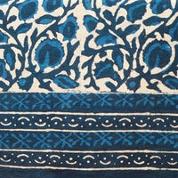 Indigo Vine Block Print 90 x 60 Rectangle Tablecloth