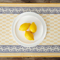 Yellow Blue Motif Table Runner