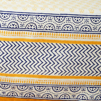 Yellow Blue Motif 90 x 60 Rectangle Tablecloth
