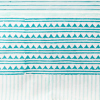 Light Blue Stripe Block Print 60 x 90 Rectangle Tablecloth