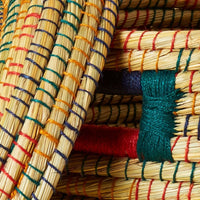 20" Medium Storage Rainbow Grass Lid Basket