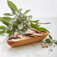 Mini Wood Spice Tray Set