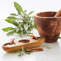 Mini Wood Spice Tray Set