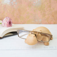 Hippo Wood Eye Glasses Holder