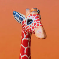 Painted Wood Giraffe Keys Paper Clips Ring Dish