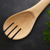 Painted Wood Elephant Salad Server Set