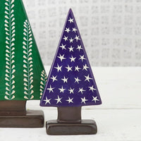 Kisii Stone Colorful Patterns Holiday Trees Set