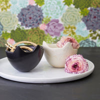 Kisii Stone Black Cat White Cat Ring Paper Clips Dish Set