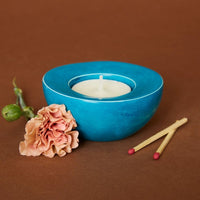 Kisii Stone Blue Green Tealight Holder Set