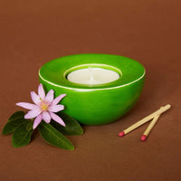 Kisii Stone Blue Green Tealight Holder Set