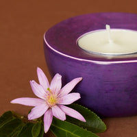 Kisii Stone Red Purple Tealight Holder Set