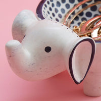 Kisii Stone Elephant Footed Ring Paper Clips Dish