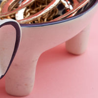 Kisii Stone Elephant Footed Ring Paper Clips Dish