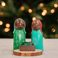 Kisii Stone Colorful Mini Holy Family Nativity Holiday Trees