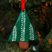 Kisii Stone Colorful Holiday Trees Ornament Set of 3