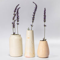 Kisii Stone White Short Bud Vase Succulent Pot