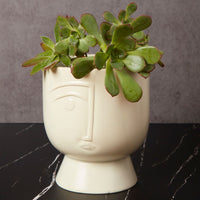 Kisii Soapstone White Face Succulent Pot