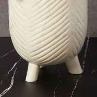 Kisii Soapstone White Footed Succulent Pot
