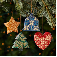 Batik Cookie Shapes Ornaments Set