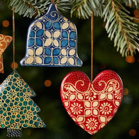 Batik Cookie Shapes Ornaments Set