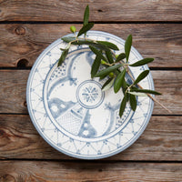 Gray Arabesque Ceramic Salad Plates Set