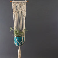 Turquoise Felt Hanging Succulent Planter Set