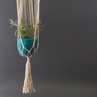 Turquoise Felt Hanging Succulent Planter Set