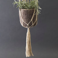 Grey Felt Hanging Succulent Planter Set
