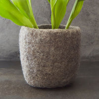 Grey Felt Succulent Planter