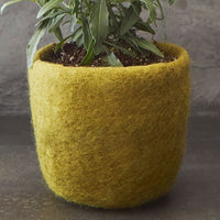 Olive Green Felt Succulent Planter