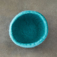 Turquoise Felt Succulent Planter