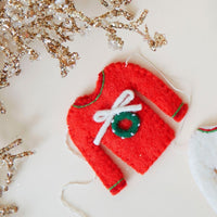 Colorful Holiday Felt Sweaters Garland