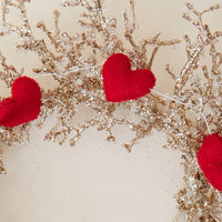 Red Felt Hearts Garland