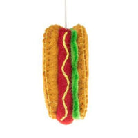 Felt Hot Dog Ornament