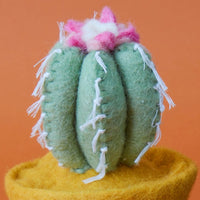 Felt Yellow Pot Green Cactus