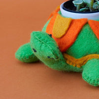 Felt Tortoise Ceramic Planter