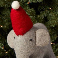 Felt Elephant Holiday Figurine