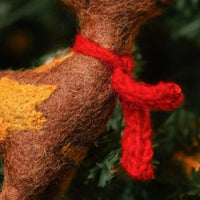 Felt Giraffe Holiday Figurine
