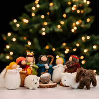 Colorful Felt Nativity Scene Manger Set of 10