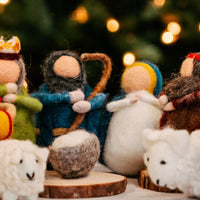 Colorful Felt Nativity Scene Manger Set of 10