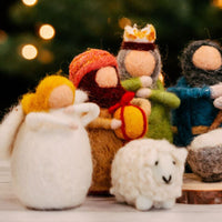Colorful Felt Nativity Scene Manger Set of 10