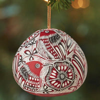 Mini Birds Motif Gourd Ornament Set